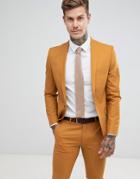 Twisted Tailor Super Skinny Suit Jacket In Mustard - Copper