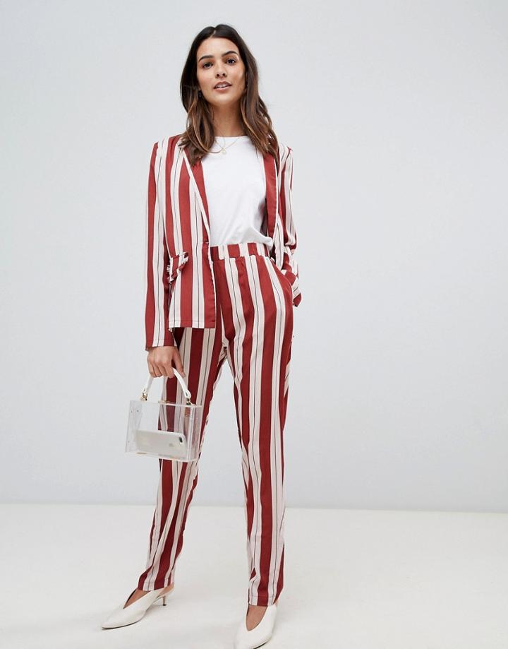 Vila Stripe Tapered Pants-multi