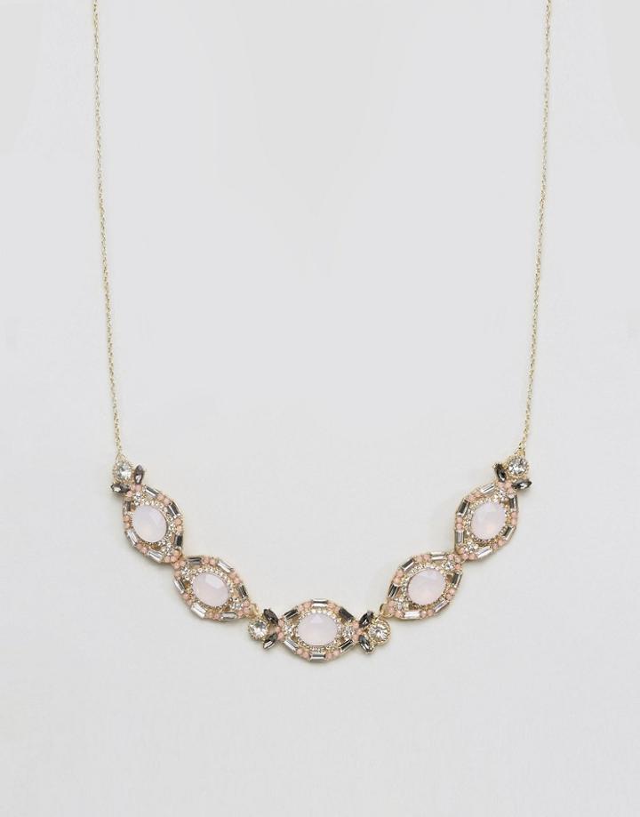 Johnny Loves Rosie Gold Stone Statement Necklace - Gold