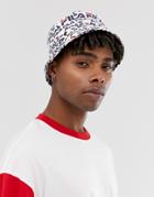 Fila Tayo All Over Print Bucket Hat In White - White