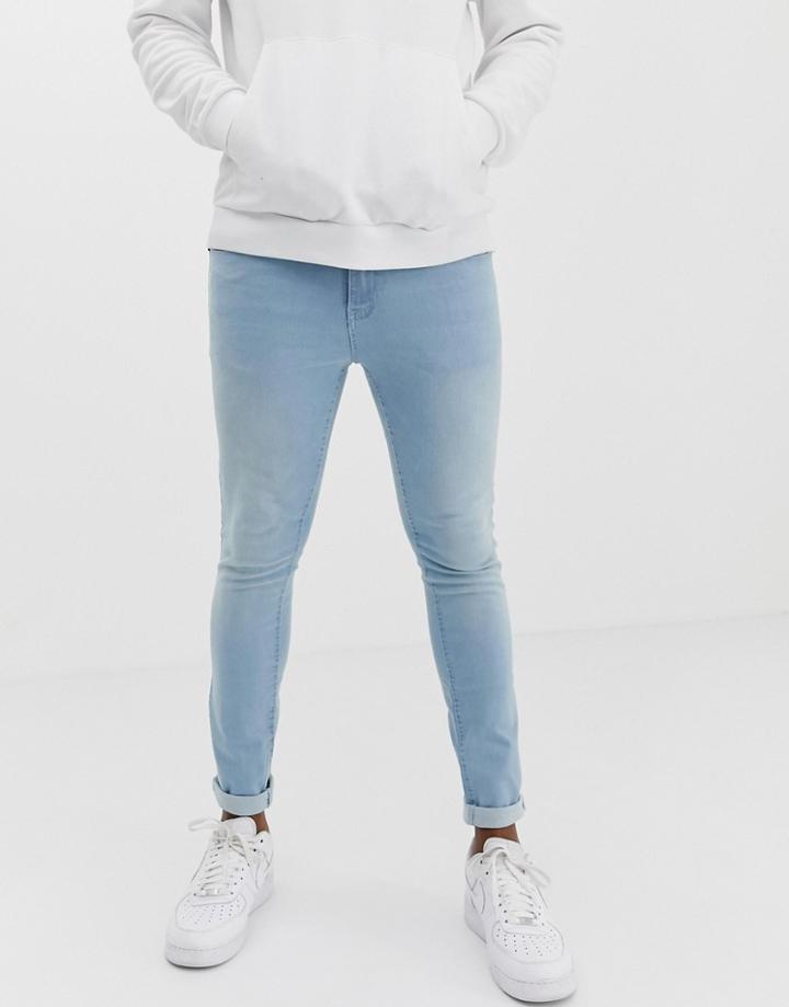 Pull & Bear Super Skinny Jeans In Blue - Blue