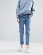 Monki Relaxed Straight Jeans - Blue