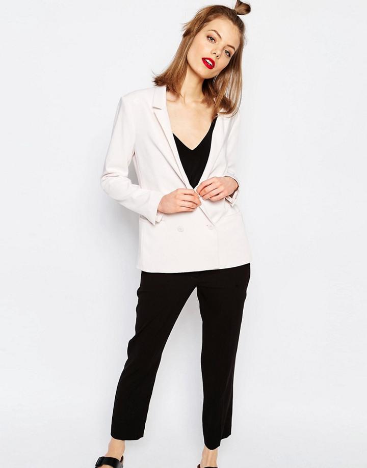 Samsoe & Samsoe Aycon Tailored Blazer - Heavenly Pink