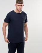 Bellfield Ottoman Rib Pocket T-shirt - Navy