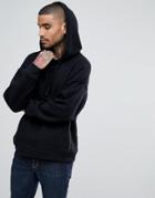 Allsaints Hoodie In Soft Touch Jersey - Black