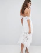 Foxiedox Kiera Cold Shoulder Dress - White