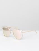 Quay Australia French Kiss Cat Eye Sunglasses In Pink - Clear