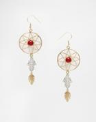 Asos Hamsa Dreamcatcher Earrings - Gold