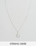 Reclaimed Vintage Aries Zodiac Sterling Silver Necklace - Silver