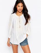 Melissa Odabash Crochet Beach Top - Cream