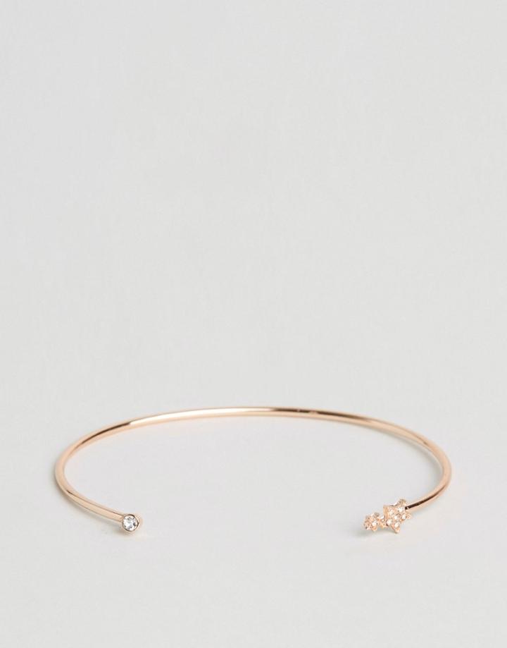 Asos Mini Star Open Cuff Bracelet - Copper