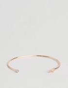 Asos Mini Star Open Cuff Bracelet - Copper