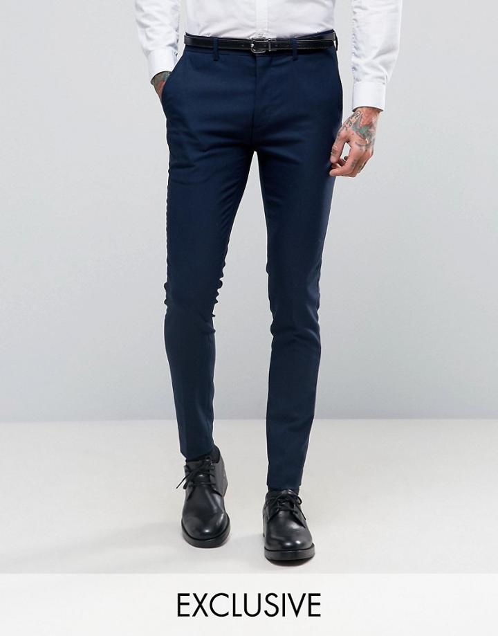 Only & Sons Super Skinny Suit Pants In Navy - Navy