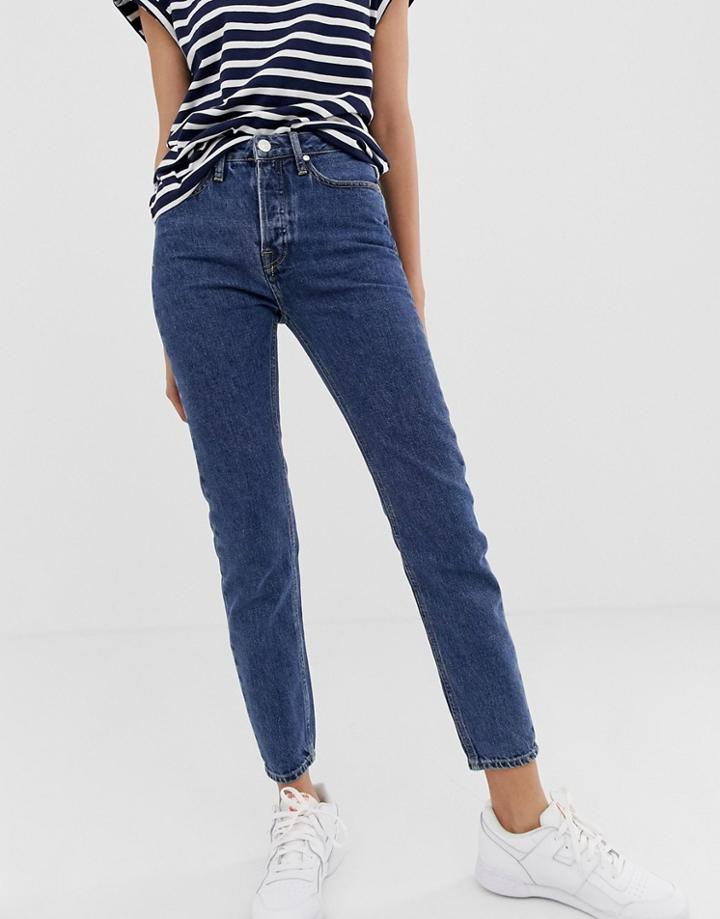 Tomorrow Highwaisted Mom Jean With Organic Blend Cotton-blues