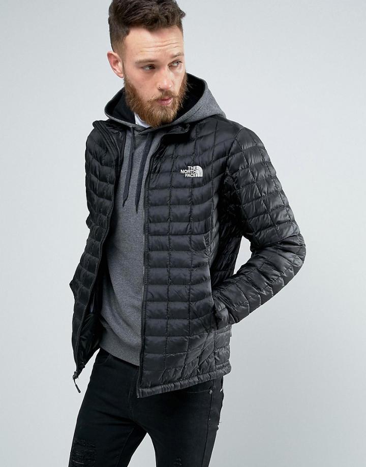 The North Face Thermoball Jacket Quilt In Black - Black