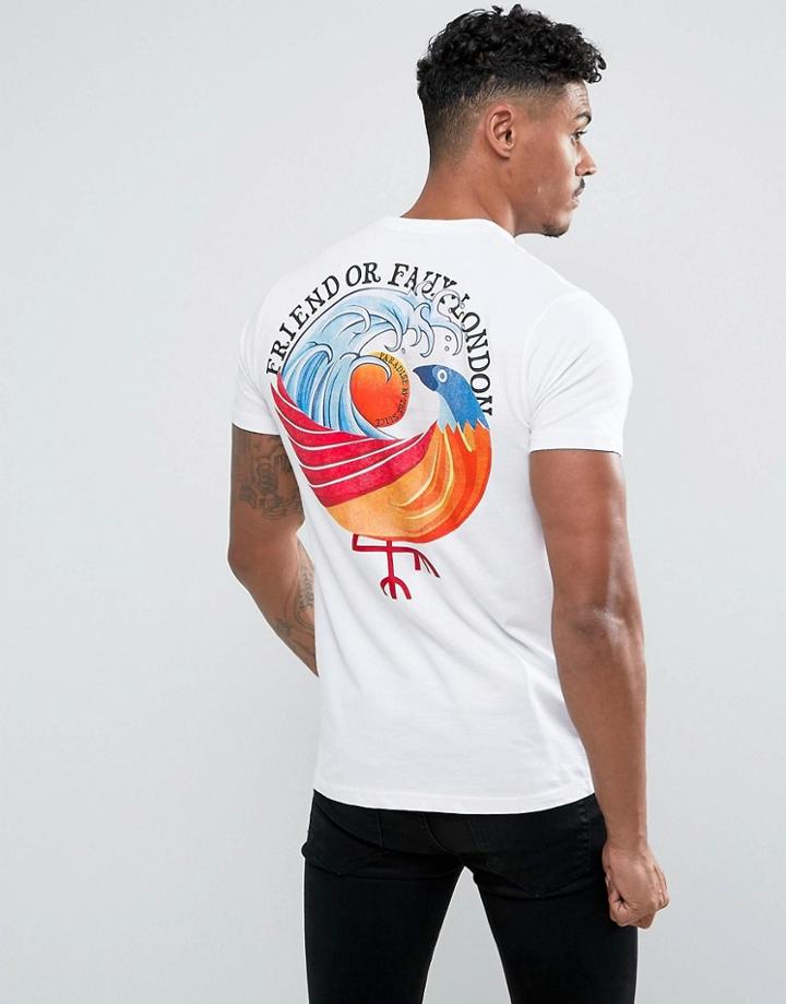 Friend Or Faux Jones Back Print T-shirt - White