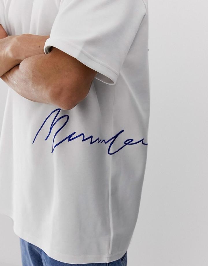 Mennace Signature T-shirt In White - White