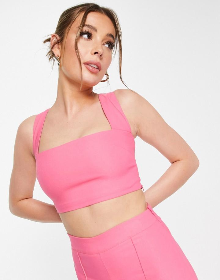 Vesper Crop Top In Pink - Part Of A Set