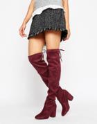 New Look Thigh High Boot - Red