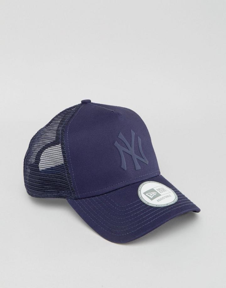 New Era Trucker Cap Ny Yankees Tonal - Navy