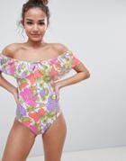 Floozie By Frost French Retro Daisy Swimsuit-multi