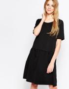 Minimum Drop Waist Short Sleeve Dress - 999 Black
