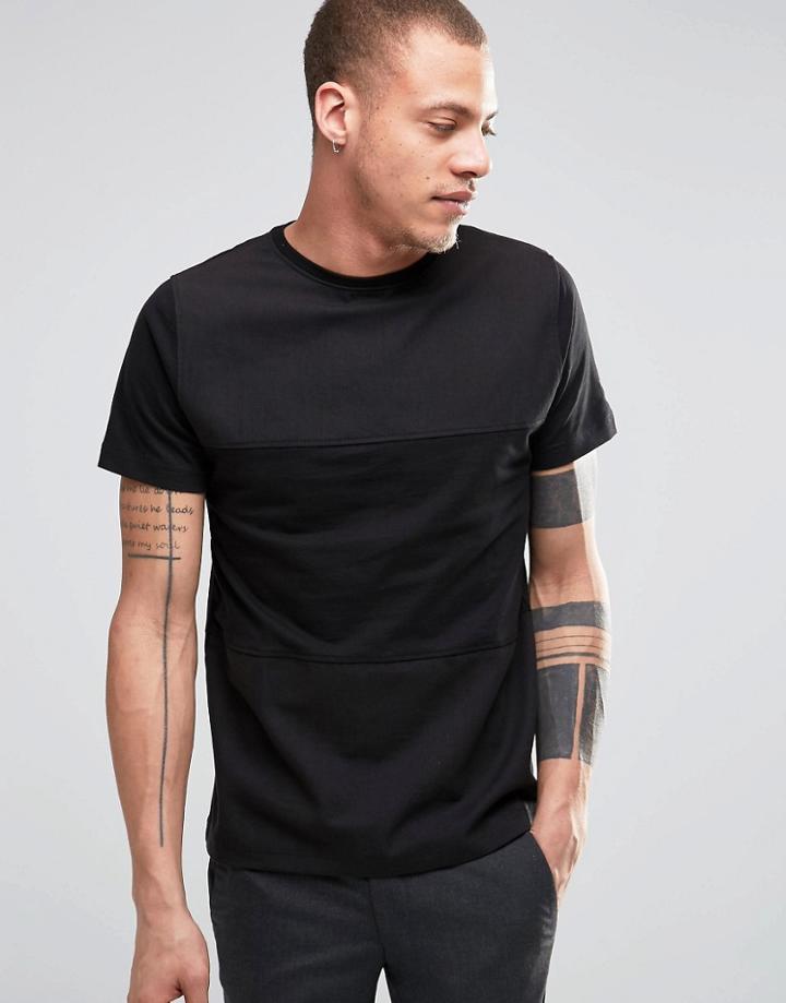 Dead Vintage Canvas Panel T-shirt - Black