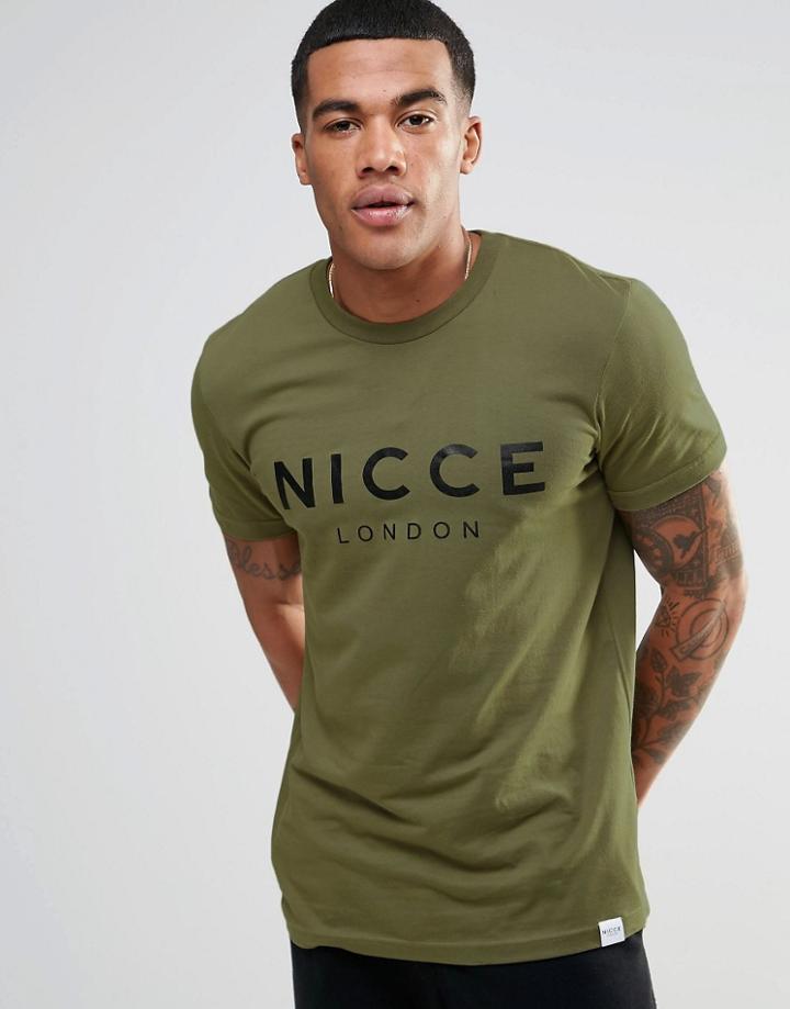 Nicce London Logo T-shirt - Khaki