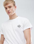 New Look T-shirt With Fist Pump Embroidery In White - White