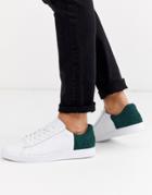 Lacoste Carnaby Evo Sneakers In White Green