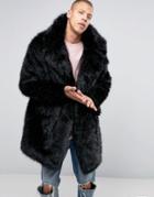 The New County Faux Fur Coat - Black
