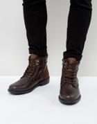 Brave Soul Lace Up Boots In Brown - Brown