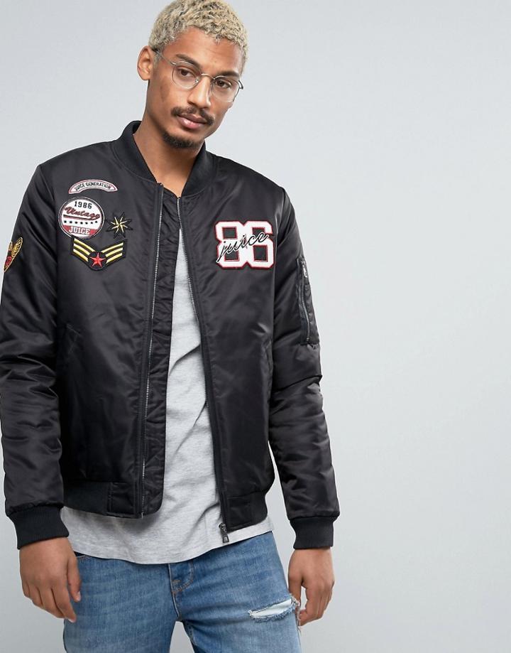 Juice Bomber Jacket With Patches - Black