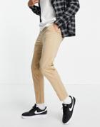 New Look Tapered Chino In Tan-brown