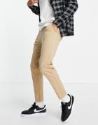 New Look Tapered Chino In Tan-brown