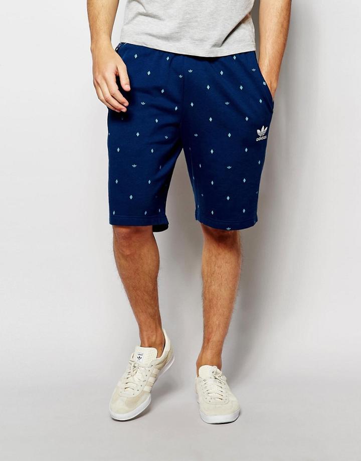 Adidas Original Shorts In Trefoil Polka Dot Ao0552 - Blue