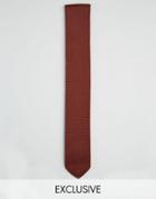 Heart & Dagger Knitted Regular Blade Tie - Brown