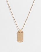 Svnx Dog Tag Necklace In Gold
