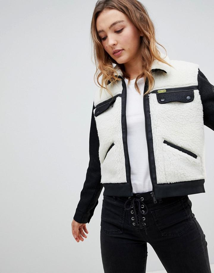 Wrangler X Peter Max Sherpa Jacket - White
