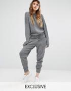Seint Knitted Relaxed Track Pants Co-ord - Gray
