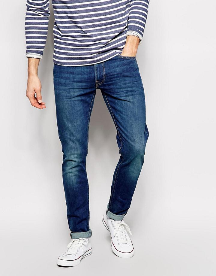 Lee Jeans Luke Skinny Fit Every Day Used Mid Wash - Blue