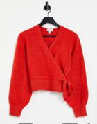 & Other Stories Recycled Wrap Cardigan In Red