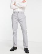 River Island Plaid Skinny Pants In Gray & Blue