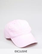Reclaimed Vintage Washed Baseball Cap In Dusty Pink - Pink