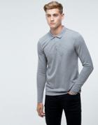 Jack & Jones Premium Long-sleeved Polo - Gray