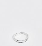 Asos Design Sterling Silver Toe Ring In Double Row Design - Silver