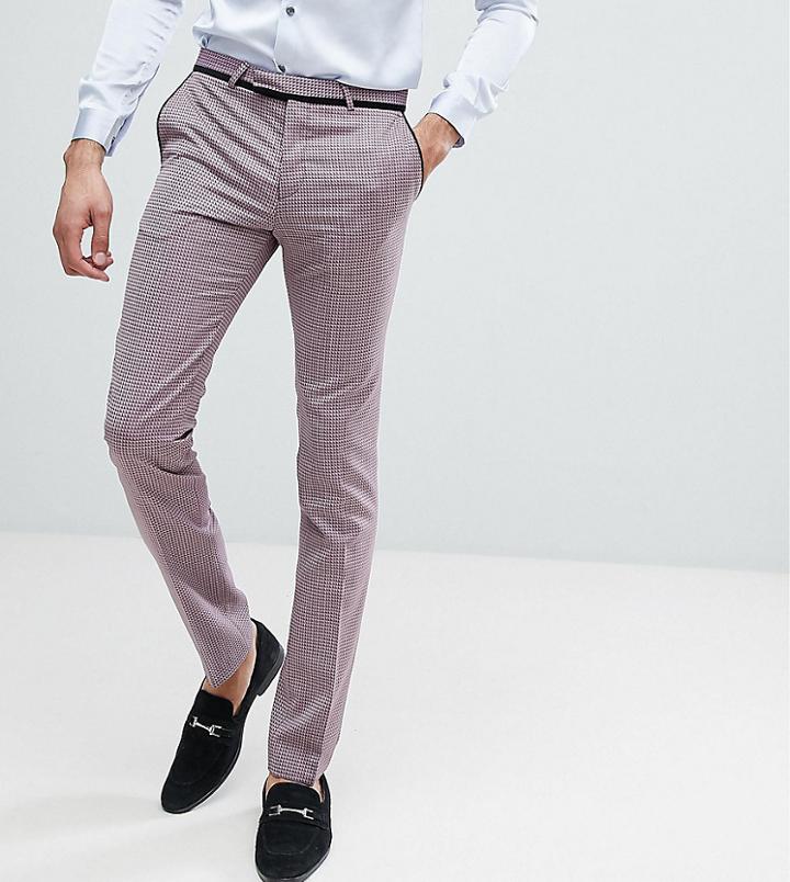 Noose & Monkey Tall Super Skinny Tuxedo Suit Pants - Purple