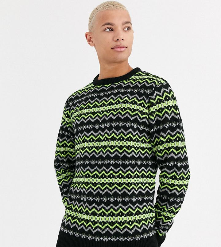 Another Influence Fairisle Sweater-multi