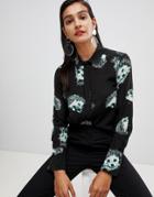 Sportmax Code Shirt With Printed Hedgehogs - Green