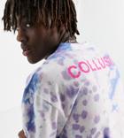 Collusion Oversized Tie-dye Logo T-shirt In Pique Fabric-multi